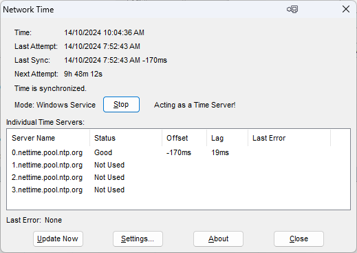 NetTime - Network Time Synchronization Tool